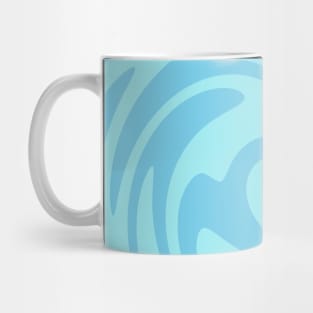 Retro 70 Blue Swirl Abstract Spiral Mug
